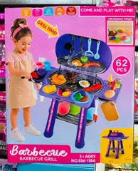Bộ đồ chơi bếp vỉ nướng BBQ 2 tầng (Kids BBQ Grill Playset) gồm 62 chi tiết, có hiệu ứng đèn và phun sương 556-138