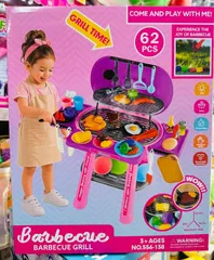 Bộ đồ chơi bếp vỉ nướng BBQ 2 tầng (Kids BBQ Grill Playset) gồm 62 chi tiết, có hiệu ứng đèn và phun sương 556-138