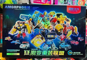 Mô hình lắp ráp Robot biến hình Transformer, đồ chơi 6 robot biến hình xe ô tô và máy bay 788-99