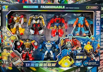 Mô hình lắp ráp Robot biến hình Transformer, đồ chơi 6 robot biến hình xe ô tô và máy bay 788-99