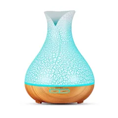 Máy xông tinh dầu hoa tulip vân rạn dung tích lớn