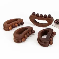 Dụng cụ cạo gió bằng gỗ sồi, dụng cụ massage có bi gỗ