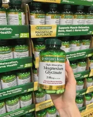 ⚡ Nature's Bounty Magnesium Glycinate bổ sung Magie, hấp thụ cao, 120 viên - Giao nhanh, tiết kiệm