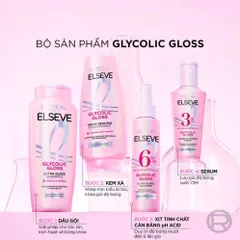 ✨ Bộ dầu gội xả L'Oreal Paris Elseve Glycolic Gloss dưỡng tóc bóng mượt 620ml + 375ml Chính hãng