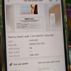 Replica beach walk 1.2 ml nước hoa nữ