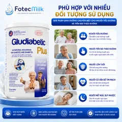 Sữa Bột Cho Người Tiểu Đường GLUDIABETIC PLUS FOTECPHAM Hỗ Trợ Kiểm Soát Đường Huyết Bổ Sung Dinh Dưỡng 900G Fotecmilk