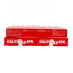 Siro Ống Uống Calci B12 ATK Canxi Lactate Hộp 20 Ống - Bổ Sung Khoáng Chất Và Vitamin B1 B12