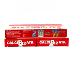 Siro Ống Uống Calci B12 ATK Canxi Lactate Hộp 20 Ống - Bổ Sung Khoáng Chất Và Vitamin B1 B12