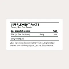 Thorne Zinc Picolinate - Bảo vệ tế bào khỏi lão hóa và hỗ trợ sức khỏe mắt tăng cường testosterone và phục hồi cơ sau tập luyện sản xuất Mỹ