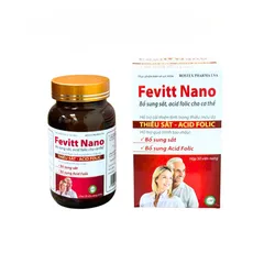 Viên Uống Fevitt Nano Bổ Sung Sắt Acid Folic Hỗ Trợ Quá Trình Tạo Máu Hộp 50 Viên