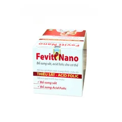 Viên Uống Fevitt Nano Bổ Sung Sắt Acid Folic Hỗ Trợ Quá Trình Tạo Máu Hộp 50 Viên