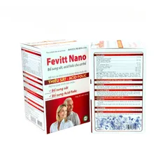 Viên Uống Fevitt Nano Bổ Sung Sắt Acid Folic Hỗ Trợ Quá Trình Tạo Máu Hộp 50 Viên