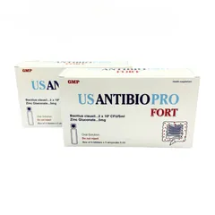 Men vi sinh Usantibio Pro Fort Hỗ Trợ Giảm tiêu chảy, táo bón, Chướng bụng - Hộp 20 ống