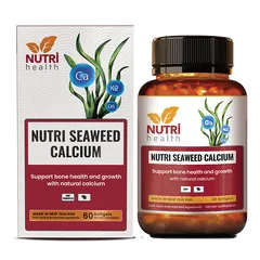 Canxi Hữu Cơ Từ Tảo Biển Nutri Seaweed Calcium 60 Viên - Hỗ Trợ Xương Khỏe, Vitamin K2 & D3, Dễ Nuốt, Dành Cho Trẻ Em Và Người Lớn