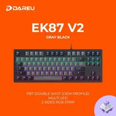 Bàn phím cơ gaming có dây Dareu EK87 V2 Dream Switch LED RBG - Hàng chính hãng bảo hành 24 tháng