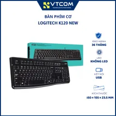 Bàn phím máy tính văn phòng có dây Logitech K120 Fullsize Cổng USB - Bảo hành 36 tháng