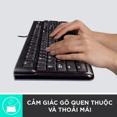 Bàn phím máy tính văn phòng có dây Logitech K120 Fullsize Cổng USB - Bảo hành 36 tháng