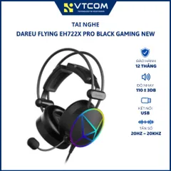Tai nghe gaming chụp tai Dareu EH722X Pro Black đèn LED RGB âm thanh 7.1 - Bảo hành 12 tháng