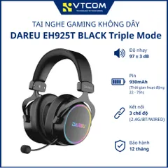 Tai nghe gaming không dây DareU EH925T - Kết nối Wireless 2.4GHz / Bluetooth - Bảo hành 12 tháng
