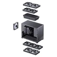 Vỏ Case Jonsbo D32 PRO Black - Kính cường lực / Mặt lưới Mesh, Hỗ trợ M-ATX | Thùng máy PC Gaming
