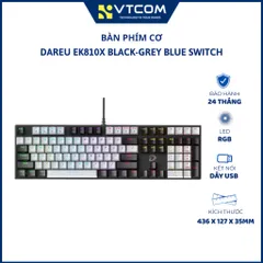 Bàn phím cơ Dareu EK810X black grey blue Switch LED RGB gaming có dây Fullsize - Bảo hành 24 tháng