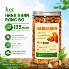 Hạt Hạnh Nhân Rang Bơ Vỏ Mỏng CAO Food - Nhập Khẩu Mỹ, Hạt Siêu Thơm Giòn, Dinhs Dưỡng, Lợi Cho Tim Mạch, Hũ 500 Gram