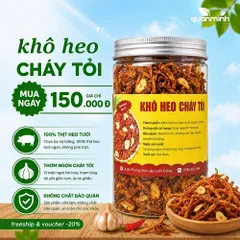 Khô Heo Cháy Tỏi Loại 1 - Thịt Heo Tươi Nguyên Chất, Ngon Đậm Đà, Hương Tỏi Phi Nồng Nàn, Dễ Ăn Quanh Năm, 500GR