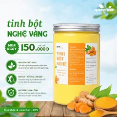 Tinh Bột Nghệ CAOFOOD Nguyên Chất 100% Từ Nghệ Sẻ Già Đaklak - Hàng Trồng Sạch Tự Nhiên, 500g