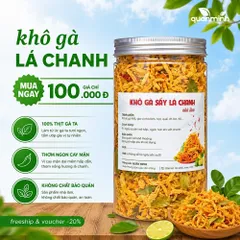 Khô Gà Lá Chanh CAO Food - Snack Gà Xé Sợi Nguyên Chất 100% Ức Gà Tươi Ngon Đậm Đà, Hương Vị Nguyên Liệu Nhà Làm