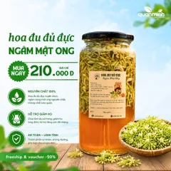 Hoa Đu Đủ Đực Ngâm Mật Ong CAOFOOD 1L - Thực Phẩm Tự Nhiên Hỗ Trợ Chữa Ho, Tăng Cường Sức Khỏe, Dễ Uống