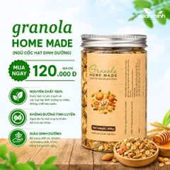 Ngũ Cốc Granola CAOFOOD Nướng Mật Ong - Hạt Dinh Dưỡng Giòn Ngon, Không Chất Bảo Quản - Thực Phẩm Healthy, Keto, Ăn Kiêng, Mẹ Bầu