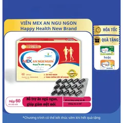 [Hộp 60v] Viên Mex ANNGUNGON Happy Health Tâm Dược Hỗ Trợ Ăn Ngủ Ngon, Giảm Mệt Mỏi