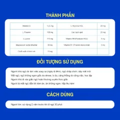 [Hộp 60v] Viên Mex ANNGUNGON Happy Health Tâm Dược Hỗ Trợ Ăn Ngủ Ngon, Giảm Mệt Mỏi