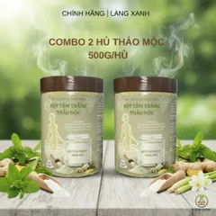 COMBO 2 HŨ BỘT TẮM THẢO MỘC 500G, bột tắm trắng thiên nhiên dưỡng body dưỡng da