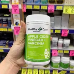 Viên uống Healthy Care Apple Cider Vinegar + Garcinia |90 viên| Hỗ trợ kiểm soát cân nặng/Giảm mỡ thừa & Thúc đẩy chuyển hóa năng lượng [S/P nội địa Úc không tem]