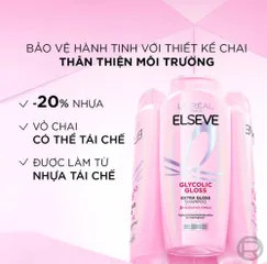L'Oreal Paris Elseve Glycolic Gloss gội xả bóng mượt tóc 620ml+375ml ?️ Giá tốt bao rẻ