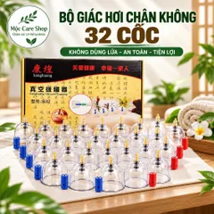 Bộ giác hơi chân không 32 Ly  bộ giác hơi không dùng lửa hỗ trợ đau lưng nhức mỏi.