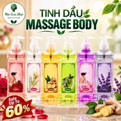 [ Xả Kho] Dầu Massage Body 500ml Có Vòi I Ngăn Ngừa Lão Hoá, Xoá Nhăn Giúp Tươi Trẻ,