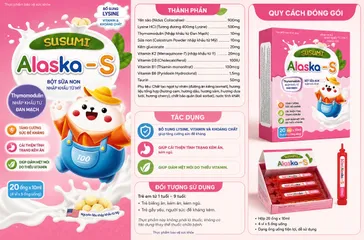 Susumi Alaska - S Hỗ Trợ Tăng Đề Kháng Giúp Ăn Ngon Ngũ Ngon