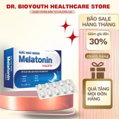 Viên uống GIẤC NGỦ NGON Melatonin HauFO (Hộp 30 viên) Hỗ trợ an thần, giúp dễ ngủ, ngủ ngon giấc. 817348