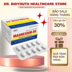 Viên uống Magnesium B6 Thái Bình-Bổ sung Magie và Vitamin B6 giúp giảm căng thẳng, đau thần kinh cơ (Hộp 100 viên)