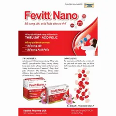 Viên Sắt Fevitt Nano Bổ Sung Sắt Dễ Hấp Thu,Chống Thiếu Máu,Xanh Xao,Cải Thiện Chức Năng Tuần Hoàn,Kinh Nguyệt Phụ Nữ