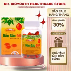 Viên Dầu Gấc VITAGA - DHA(Trường Thọ)bổ sung tinh chất gấc,vitamin E và DHA da sáng,trí nhớ tốt,tăng miễn dịch-Hộp 100v