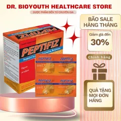 Viên sủi tiêu hóa US Pharma Peptifiz giảm đau bao tử dạ dày ợ hơi chua nóng rát, khó tiêu ăn kém (hộp 40 viên)