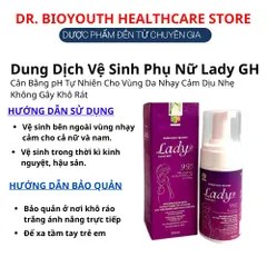 Dung Dịch Vệ Sinh Phụ Nữ Lady GH Cân Bằng pH Tự Nhiên Cho Vùng Da Nhạy Cảm Dịu Nhẹ Không Gây Khô Rát Dạng Bọt 100ml