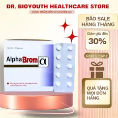 Viên ngậm Alpha Brom α - giảm  sưng viêm tấy phù nề họng, chấn thương Hộp 200v