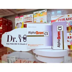 Viên ngậm Alpha Brom α - giảm  sưng viêm tấy phù nề họng, chấn thương Hộp 200v