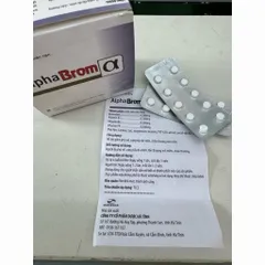 Viên ngậm Alpha Brom α - giảm  sưng viêm tấy phù nề họng, chấn thương Hộp 200v