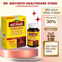 Viên uống Bổ phế Cordyceps ngăn viêm phổi phế quản mạn,viêm đường hô hấp, long đàm, ho khan, khàn tiếng 30v
