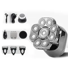 Tông Đơ Cắt Tóc, Cạo Trọc Đầu Đa Năng SHAVER 5 in 1 9D, 9 Lưỡi Thông Minh